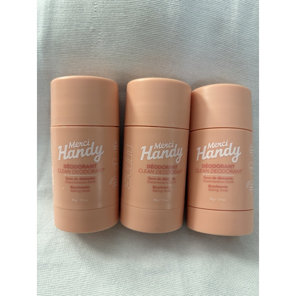 NEW Merci Handy Sun Deodorant 1.9 oz each 3 PACK Clean Deodorant Vegan Natural